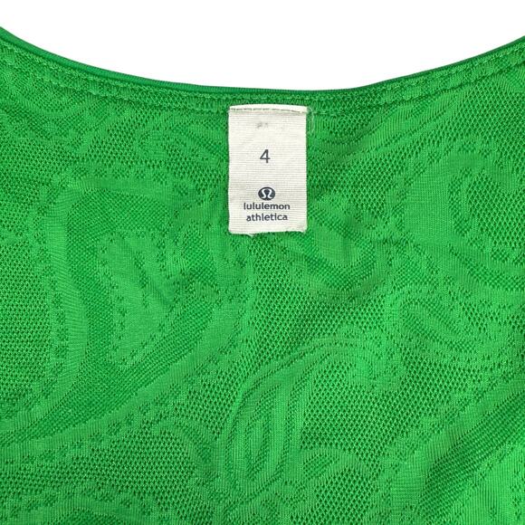LULULEMON  Run: First Base Tank Size 4 Slalom Stripe Inkwell / Green Bean - Picture 6 of 8
